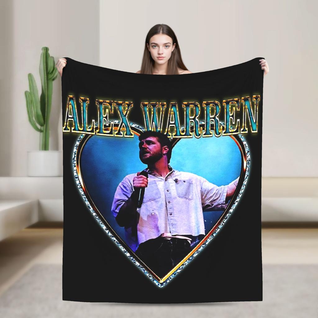Alex Warren Rapper Blanket  Decorative Flannel Bedding Throws For Home Decor Warm Soft Custom DIY Quality Bedspread