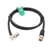HangTon 12G 4K 3G HD SDI 75 Ohm Coaxial Video Cable 60fps Male BNC to Right Angle Male BNC Canare 50cm Black for ARRI RED SmallHD Camera Monitor