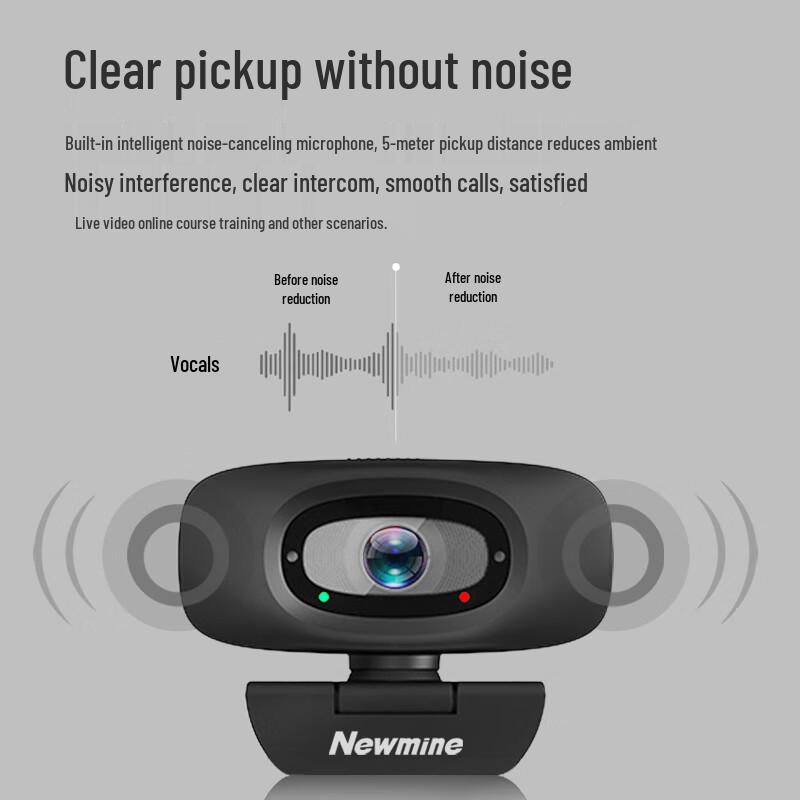 Newmine USB Computer Webcam for Live Streaming & Video Calls