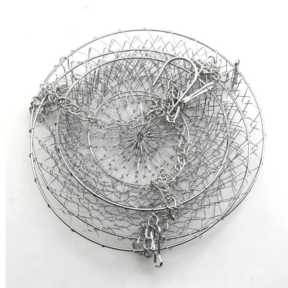 

Three Tier Hanging Fruit Basket Foldable Vegetable Basket Kitchen Supplies срібний