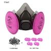 6200 Dust Gas Respirator Half Face Dust Mask With 2097 Filter For Painting Spraying Organic Vapor Welding Grinding Work Safety