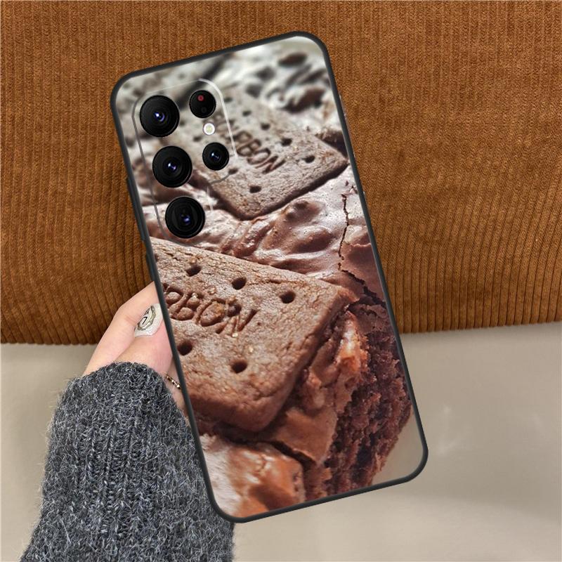 Bourbon Biscuit Phone Case For Samsung Galaxy S25 Ultra S9 S10 S20 S21 S22 Plus S24 FE S23 Ultra Back Cover