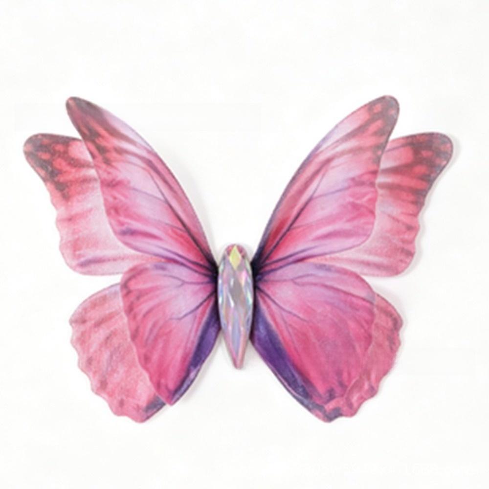 50Pcs Colorful Chiffon Tulle Butterfly Patches Clothes Sewing Patch  Bridal Hair Accessories