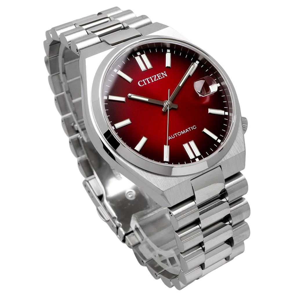 Citizen Tsuyosa Collection Automatic Self-Winding Men's Wristwatch NJ0150-56W Sapphire Glass Burgundy Gradient Silver