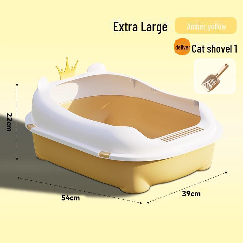 Thickened Semi-Enclosed Oversized Splash-Proof Cat Litter Box