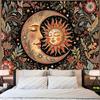 VIKAMA Boho Tapestry Featuring Sunflower and Astrological Wheel Wall Decor for Bedroom Dorm and Living Room with Bohemian Mystic