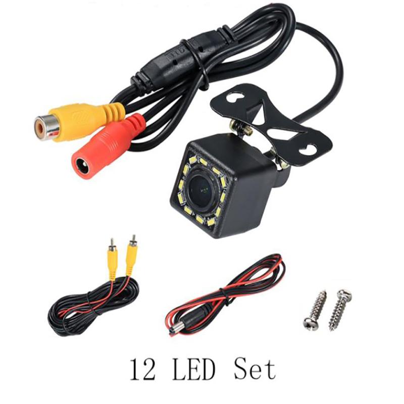 Car reverse camera HD 12LED Clear night vision waterproof CCD LED Car reverse camera Reverse backup monitor Wide Angle camera