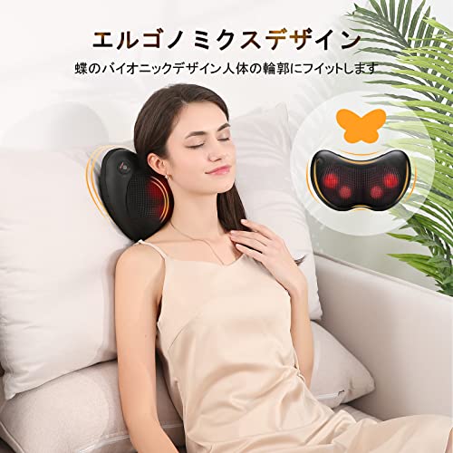 Neck Massager, Massage Pillow, Massage Cushion with Heater, Neck Massager for Neck, Shoulders, Waist, Back, Thighs, and Calves, Perfect Gift for Home