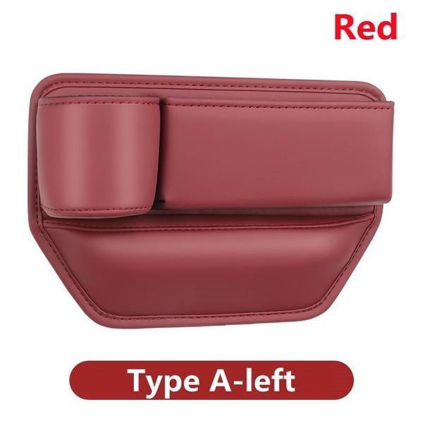 1Pc  Universal Car Seat Gaps Storage Box With Cup Holder, PU Leather Storage Box, Car Front Seat Gaps Filler, Car Interior Accessories
