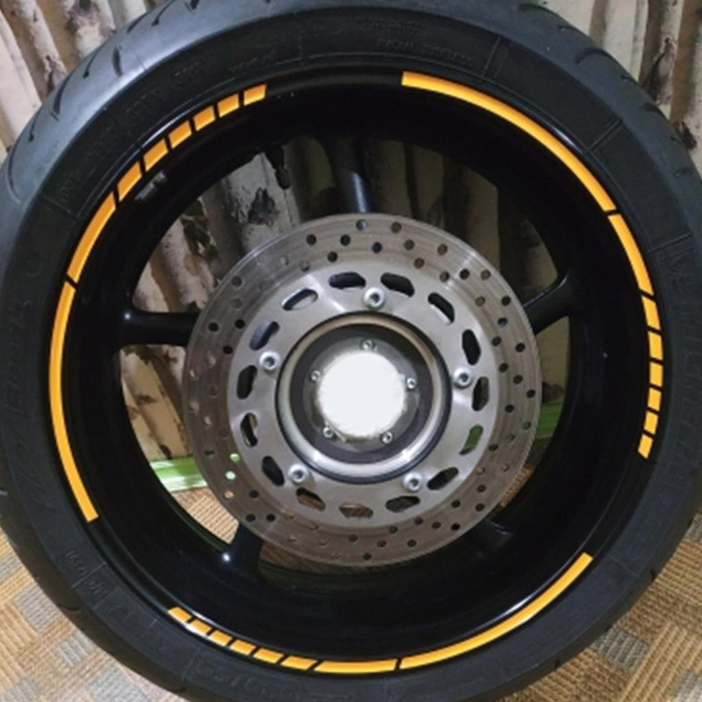 Samolepka na ráfek kola motocyklu, kola na kole, noční bezpečnostní pruh, reflexní samolepky na ráfek 17-18'', univerzální páska na ráfky