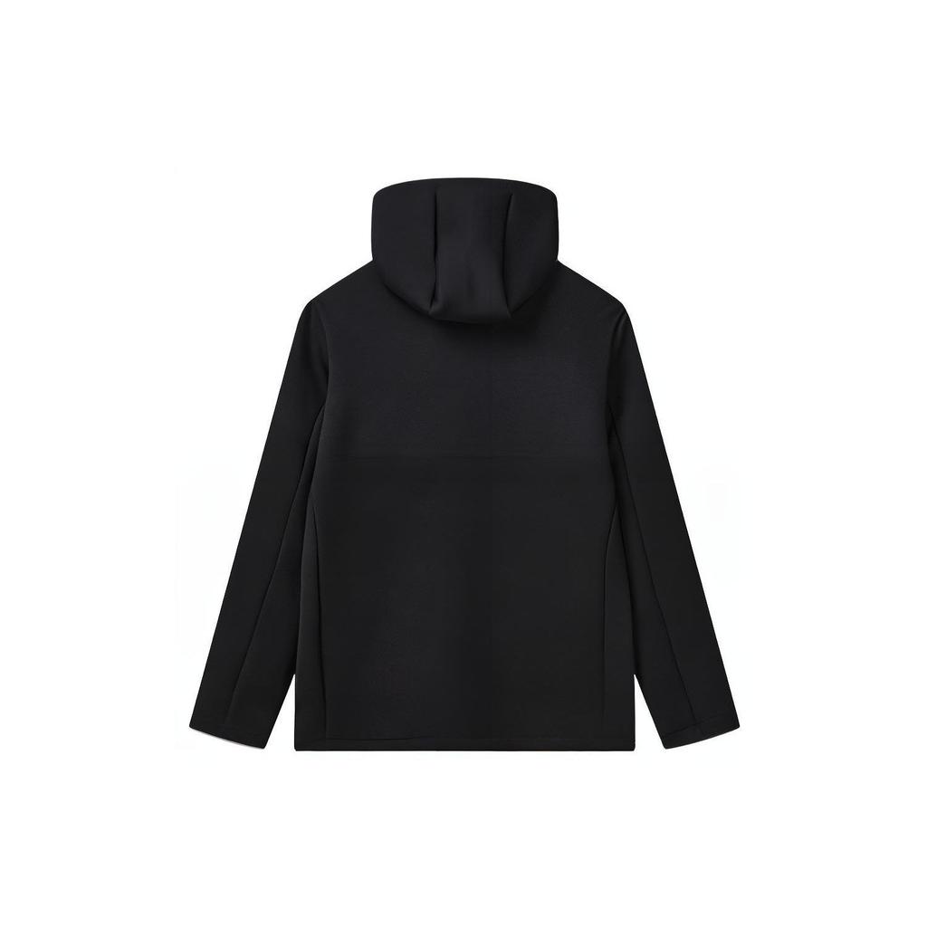 Fila Solid Color Logo Hooded Zip Jacket Men Jackets Black F11M217503F-NV