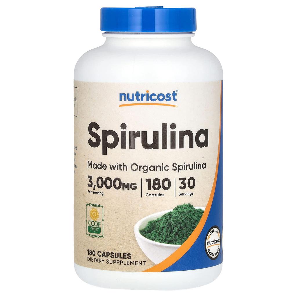 Spirulina, 180 Capsules (500Mg Per Capsule)