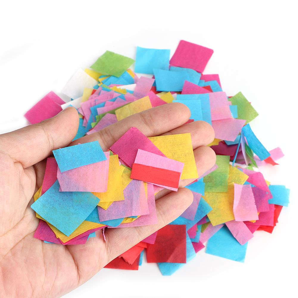Square Paper Confetti Mixed Coloured Paper Scraps Decoration Celebration Accessory 50g Less Than Br More Than