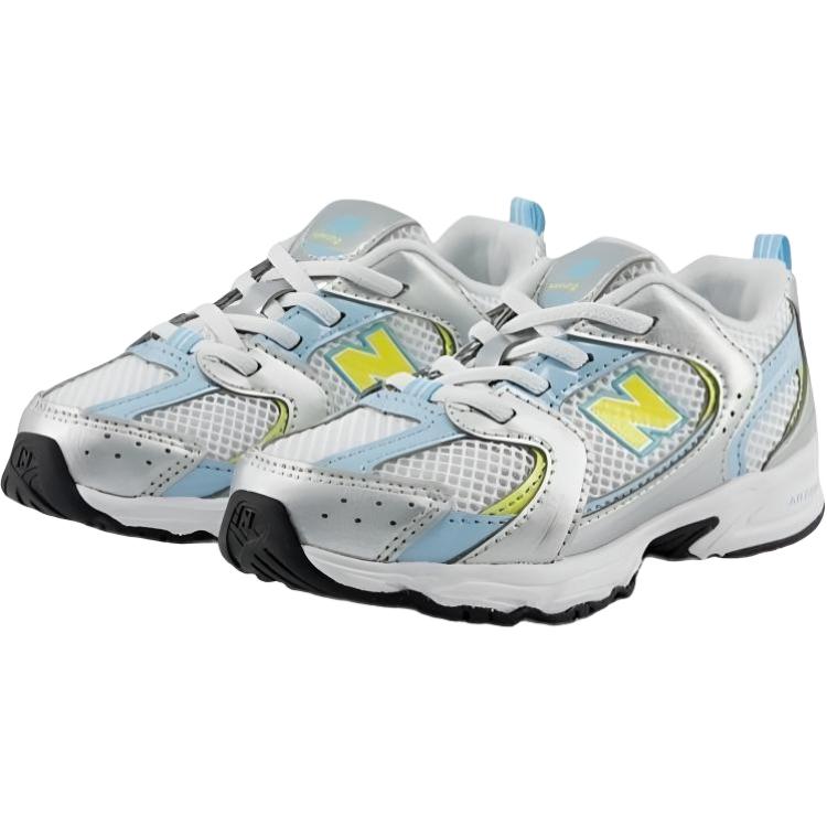 Kids' Sneakers New Balance NB 530 Fabric Breathable Mid top Toddler Shoes Silver White Infant And Toddler