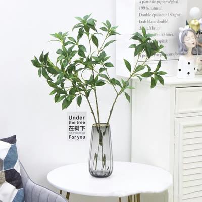 Artificial Tree Branch Pieris Green Leaf Realistic Non-withering No Watering Wedding Photo Props Home Office Decoration Faux Greenery Plant