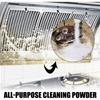 Jaysuing Grease Away Powder Cleaner Čistenie domácnosti v kuchyni Odstraňovanie škvŕn Čistiaci prostriedok na nehrdzavejúcu oceľ Viacúčelový nástroj na odstraňovanie mastnoty Powder