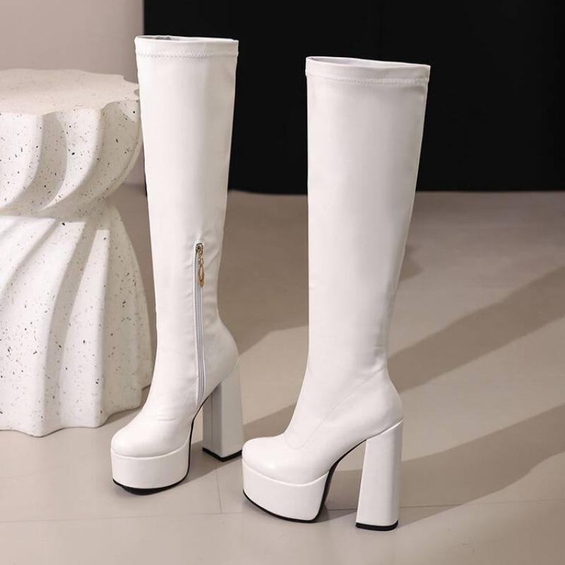 Autumn and Winter New Style Fashion High-heeled Waterproof Women's Long Boots Party Over The Knee Boots High 14cm Size 34-46