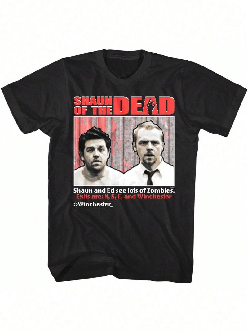 

Shaun of the Dead video game men s T-shirt - 16-bit pixel horror design Couple s spring/summer streetwear oversized t shirt -... 5XL різнокольоровий