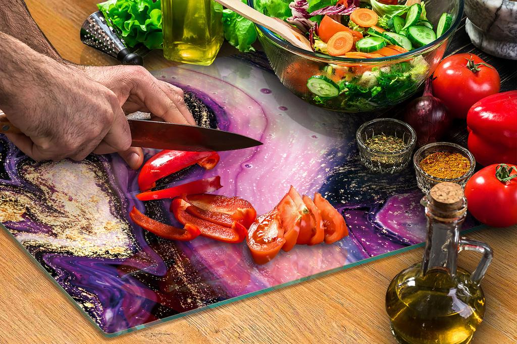 GLASS CUTTING BOARD 45x52 Marble