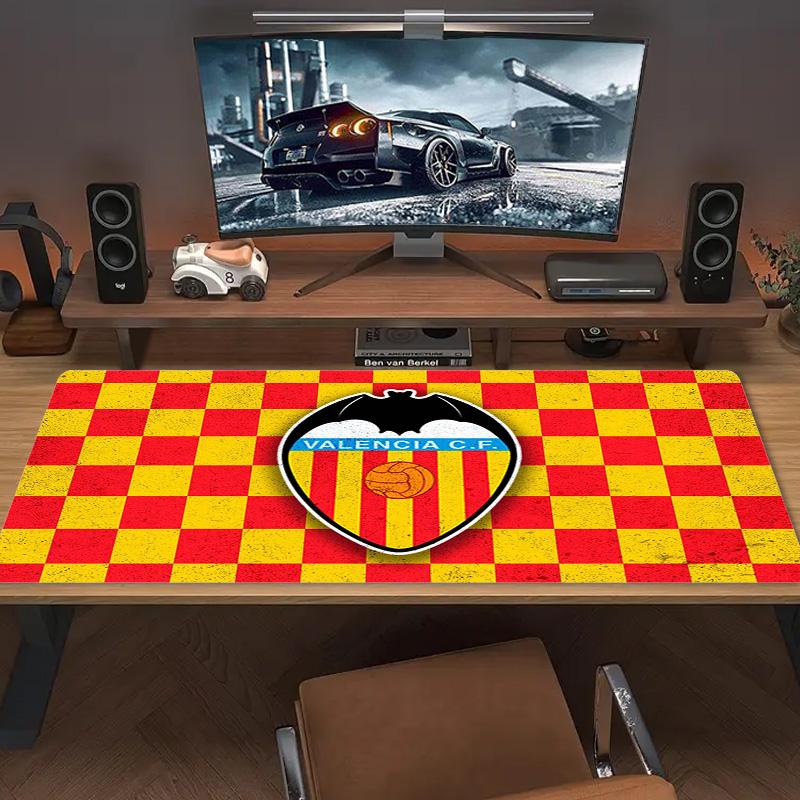 Valencia CF Logo Color Mouse Pad Large Gaming Table Cushion Non-slip Laptop Tablet Big Mousepad XXL Mat Mini PC Playmat With Lock edge