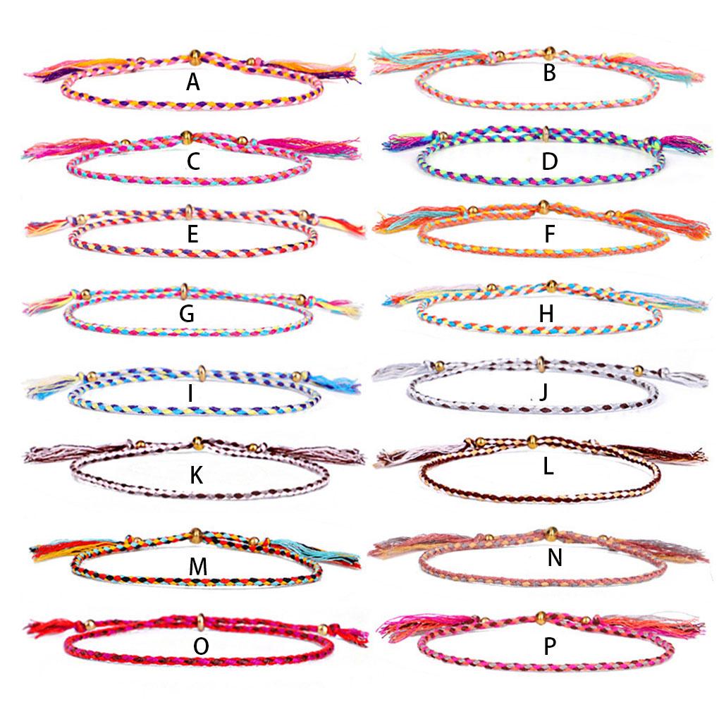Braided Bracelet Fashion Decor Accessory Jewelry Accessories Adjustable Thread Bracelets with Fringe Decors Birthday Gift