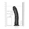 RealRock - Curved realistic dildo with balls and suction cup 23 cm