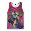 Anime League of Legends Jinx Graphic 3D Print Sleeveless Vest Harajuku Y2k Men’s Tank Tops