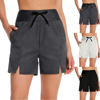 Women's Casual Shorts with Pockets High Waist Drawstring Waistband Soft Fabric Comfortable Fit Relaxed Style Summer Shorts for Everyday Wear