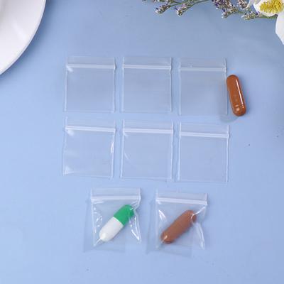 100Pcs Pe Plastic Packaging Bags Zip Lock Bag Pill Packaging Pouches New Mini Zip Lock Bags Zipper Bag Ziplock Bag 2.5X3Cm