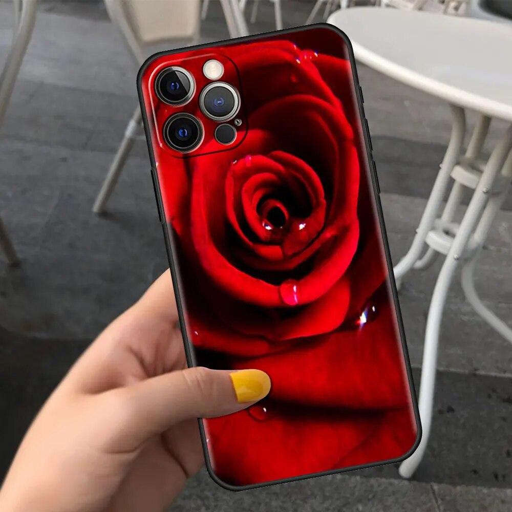 Husa de telefon cu flori de lux trandafiri pentru iPhone Samsung Galaxy Redmi Xiaomi Oppo OnePlus Note SA 7 8 9 10 11 12 13 14 20 21 22 23 53 54 Pro Max Plus Ultra