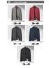 Men's Solid Color Stand Collar Zipper Jacket - Business Casual for Middle-aged and Elderly