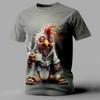 Funny Men's T Shirt Animal Chicken Print Summer Casual Short Sleeve Tee Street Fashion O-Neck Pullover Men's Oversized Clothing