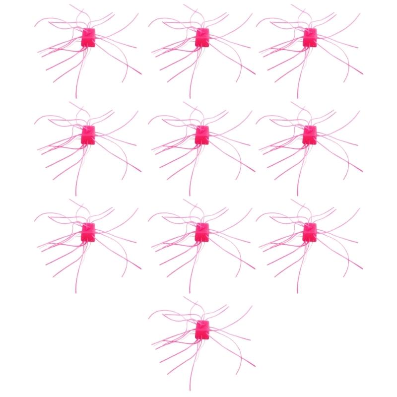 10pcs Artificial Baits Dices Shaped Fishing Lure Slow Sinking Flexible Whiskers Lure Saltwater Baits Fishing Accessory