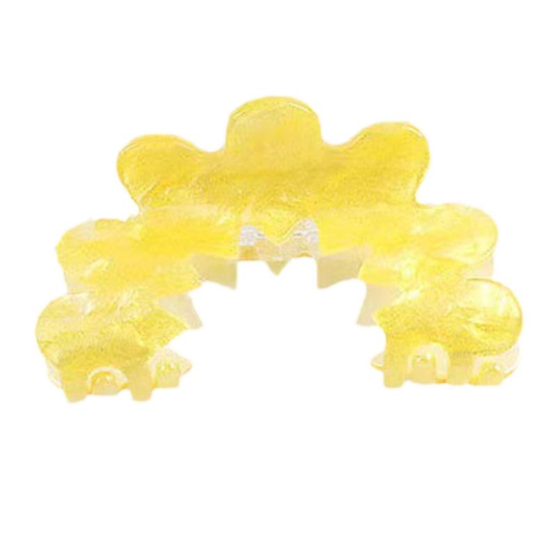 Non-Slip Hair Claws Clip Acrylic Catch Barrette Sweet Flower Shape Hair Jaw Clips Semicircle Hair Catch Barrettes