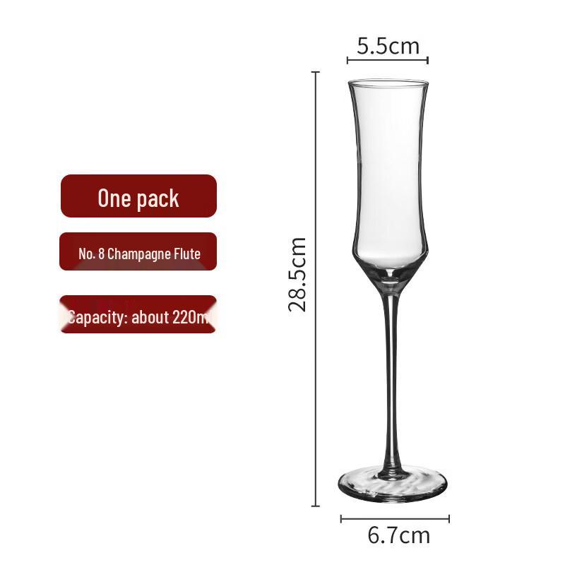 ZISIZ Handmade Crystal Champagne Flute