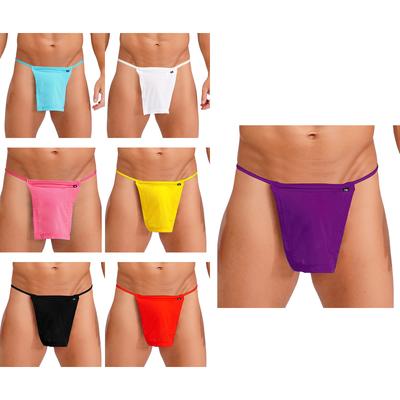 Men‘s Cotton T-back Thong Underwear Loincloth Style Comfort Fit Briefs with Waistband S-XXL