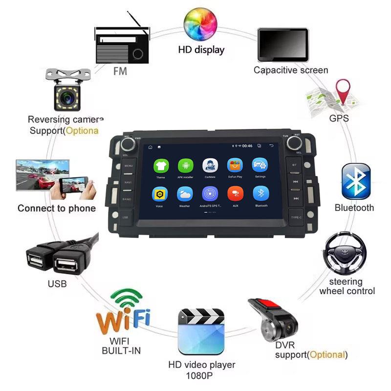 7" Android All-in-One Bluetooth Navigation for Buick Enclave/Chevrolet GMC