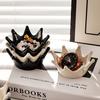 1PC Ceramic Jewelry Tray - Octagonal Crown-Shaped Desktop Organizer for Rings, Earrings, Keys, Multi-Purpose Decorative Dish