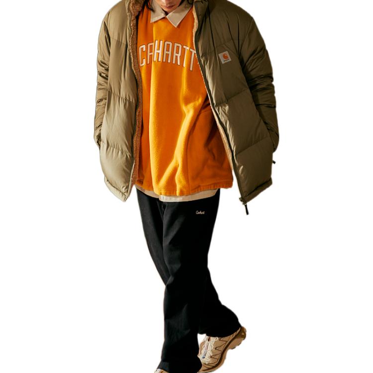 Carhartt WIP FW22 Logo Fleece Sweatshirt Men Sweatshirt Orange CHXSWA222040J-ORL