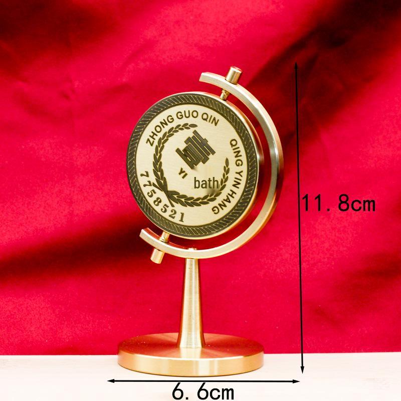 Mässing Roterande Sfärisk Tärningsprydnad - Kreativ Sexsidig Wenwan för Tur, Fred och Glädje