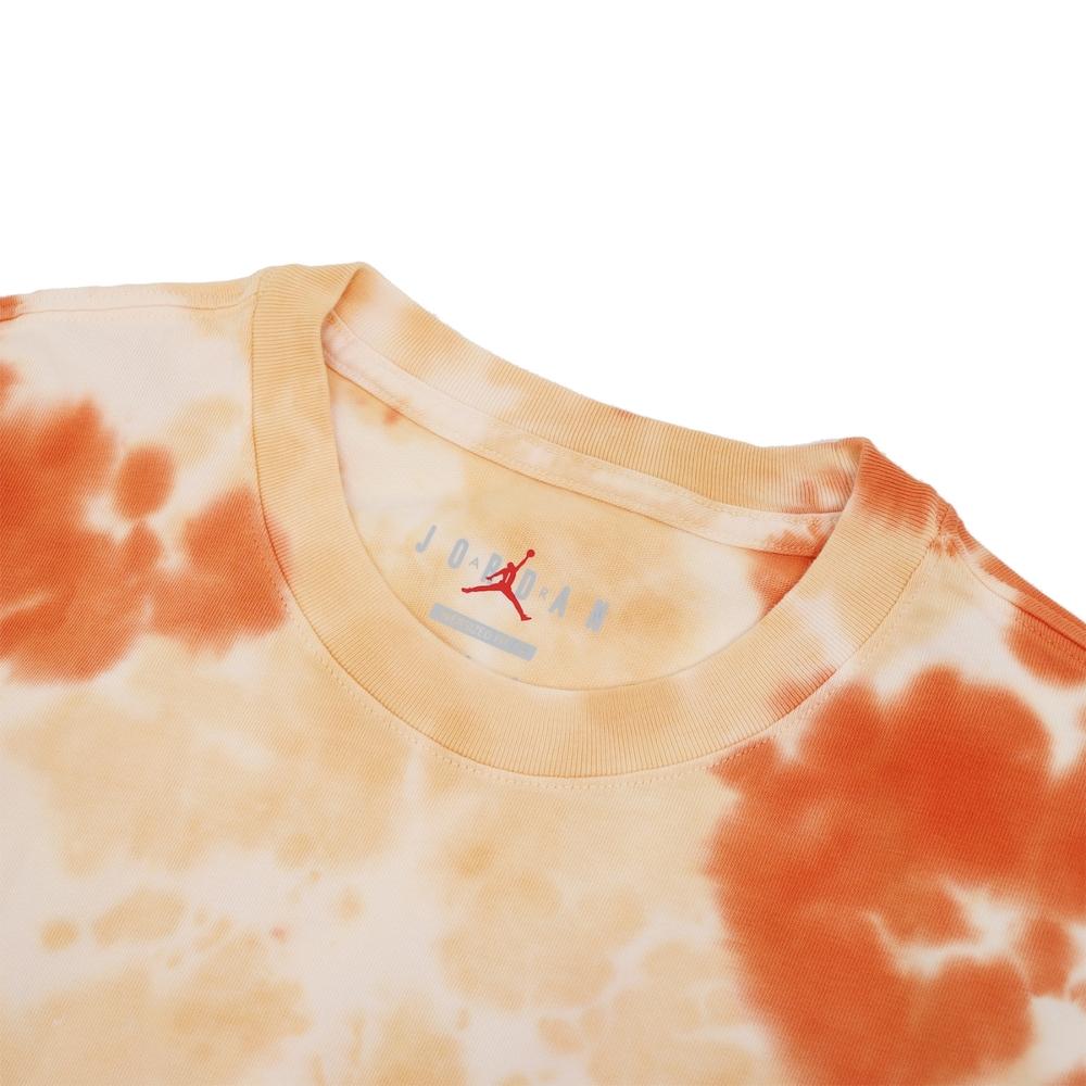Jordan American Retro Dopamine Wash Tie-Dye Logo Print Casual Round Neck Short Sleeve Drop Shoulder T-Shirt Men Tops Orange DX9584-112