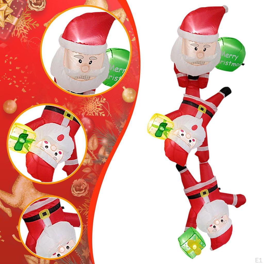 Christmas Inflatables Climbing Santa Claus Outdoor Decorations 8ft Unique Props for Lawn