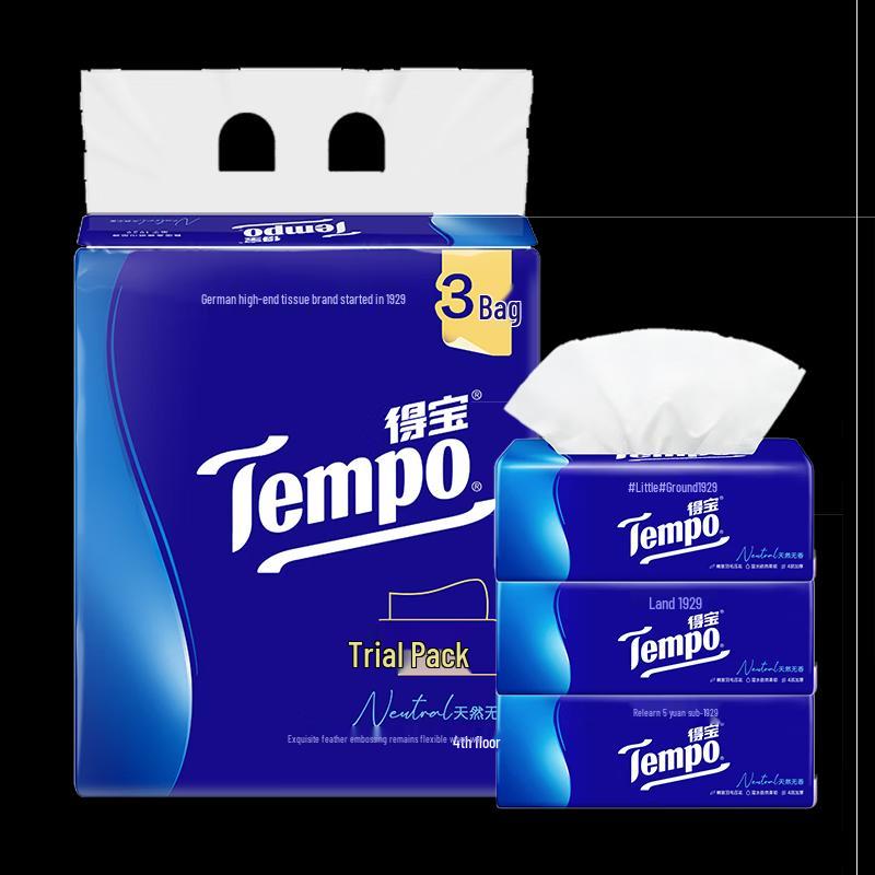 Tempo 4-Ply Unscented Facial Tissues
