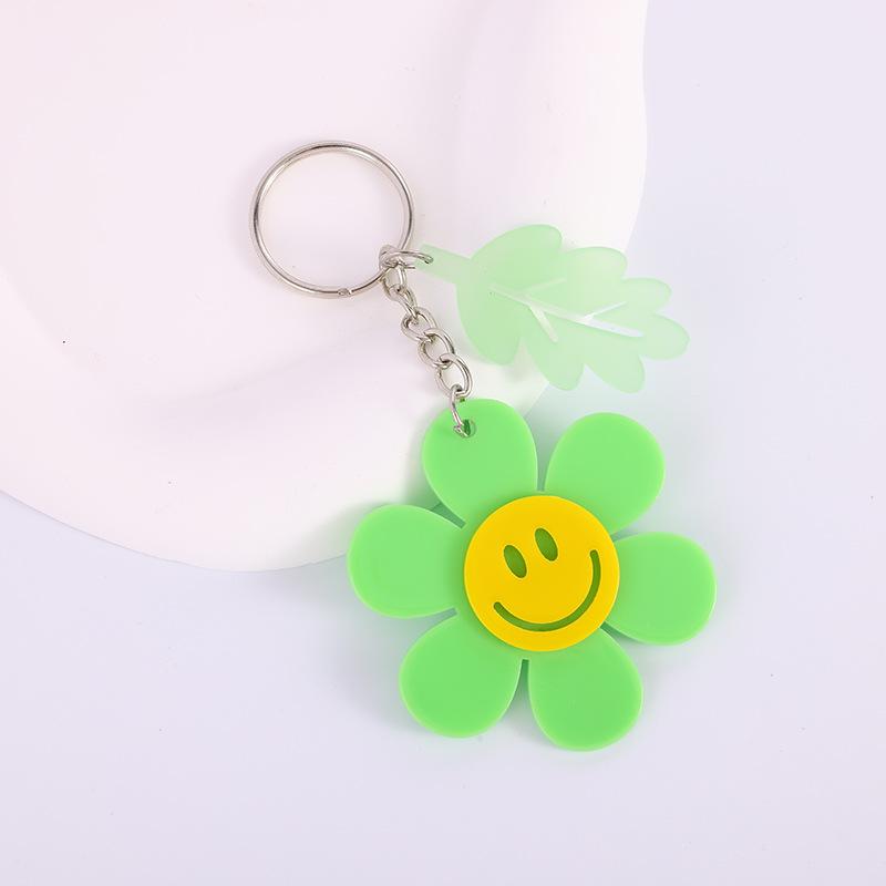 Portachiavi Ciondolo Fiore Sorridente in Acrilico Accessori Decorazione Borsa Giapponese e Coreana Portachiavi