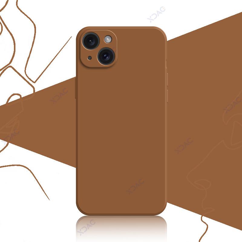 Luxury Soft Case Cover for iPhone 14 15 Pro Max Plus 5G 360 Edge Protective Liquid Silicone Mobile Phone Shield Housing