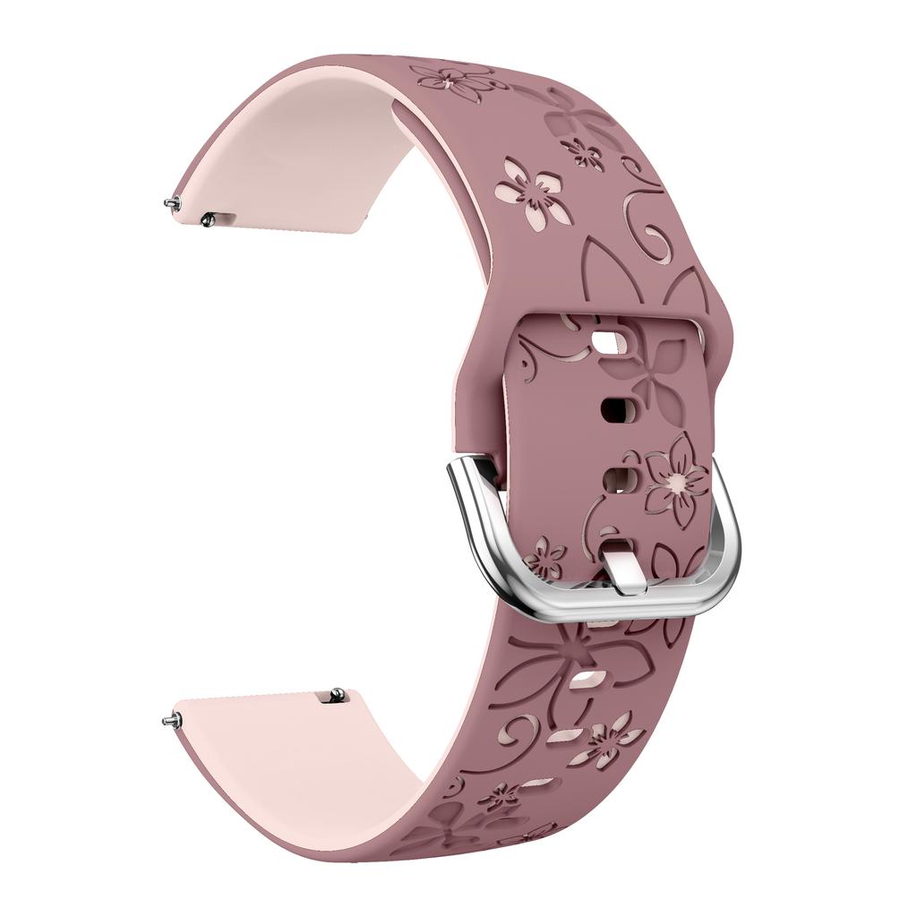 22mm Silicone Band for Oneplus 3 46mm 2 2R Engraved Flower Wristband Strap for Oneplus 3 2 2R 22mm Men Women Band Accessorries