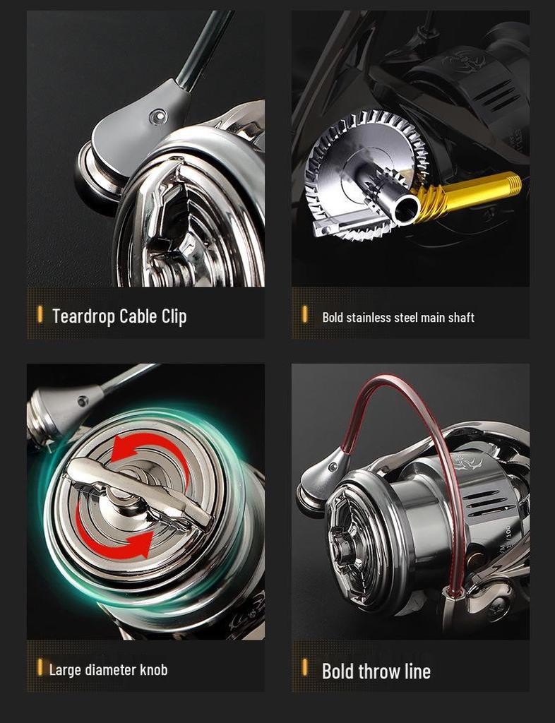 Conjunto de Vara de Pesca com Isca Multi-Seções para Iniciantes com Molinete Drop Shot para Pesca de Longo Arremesso