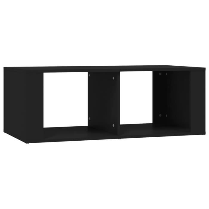 816521 vidaXL Table basse Noir 100x50x36 cm Bois d'ingénierie