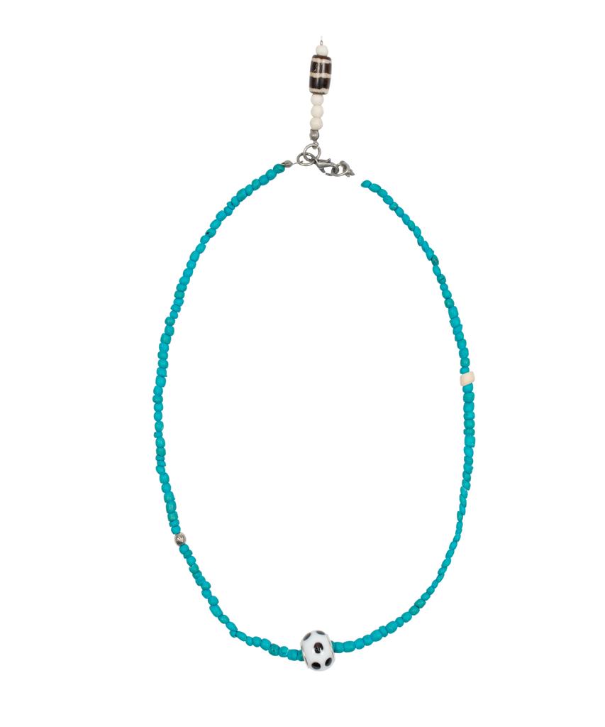 The Coldest Moment Tcm Dot Ball Necklace (Blue)