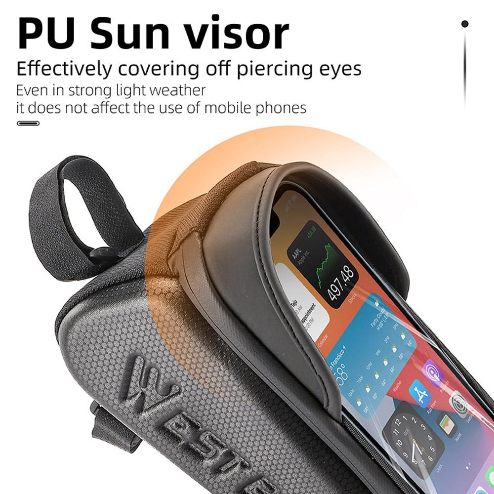 Bolsa impermeable para bicicleta, marco de bicicleta, bolsa para